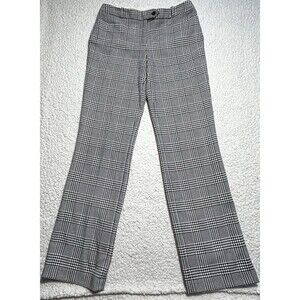 Calvin Klein Womens 2 Modern Fit Houndstooth Black White Dress Pants CSOPS0321
